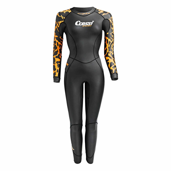 Mutino Kuwae Donna 2mm Nero-Arancio L-4 Cressi DG002804