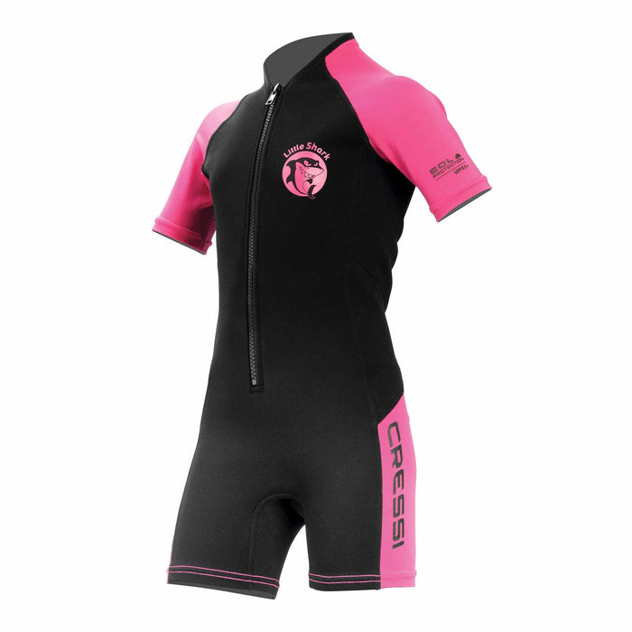 Short Wetsuit Little Shark Kids 2mm Pink L-9-10 Years Cressi DG003106