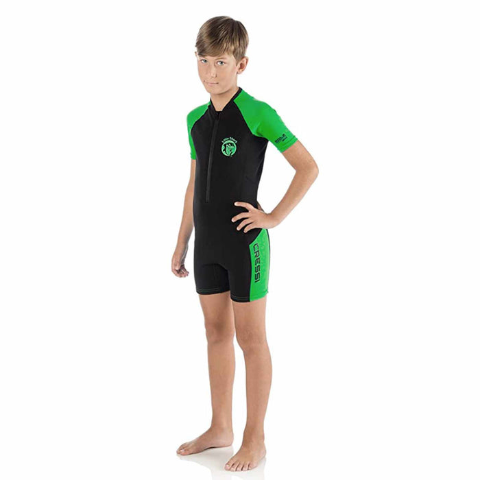 Short Wetsuit Little Shark Kids 2mm Lime M-7-8 Years Cressi XDG003305