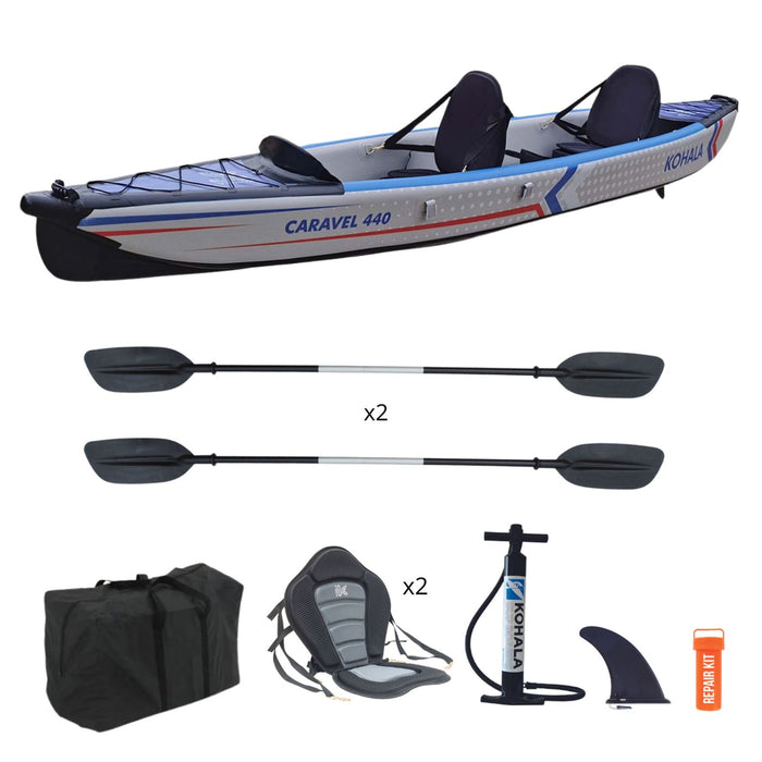 Kayak gonflable Caravel 440 2 places - Tandem Kohala KHD440