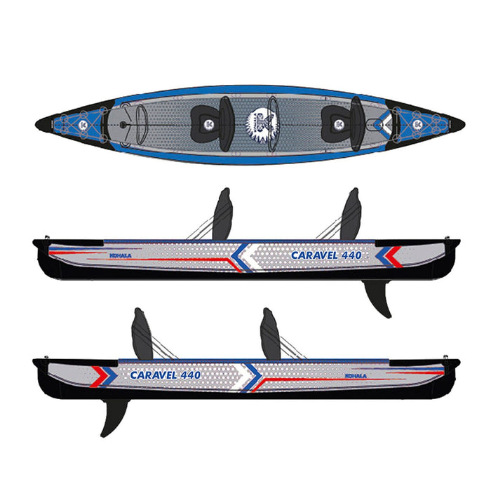 Kayak gonflable Caravel 440 2 places - Tandem Kohala KHD440
