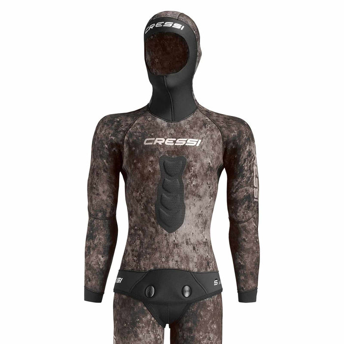 Fishing Wetsuit Top Tracina Ultraspan Man 3,5mm Camo S-2 Cressi LE464802