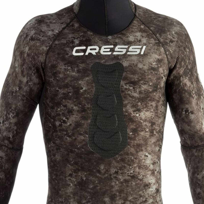 Fishing Wetsuit Top Tracina Ultraspan Man 5mm Camo M-3 Cressi LE465003