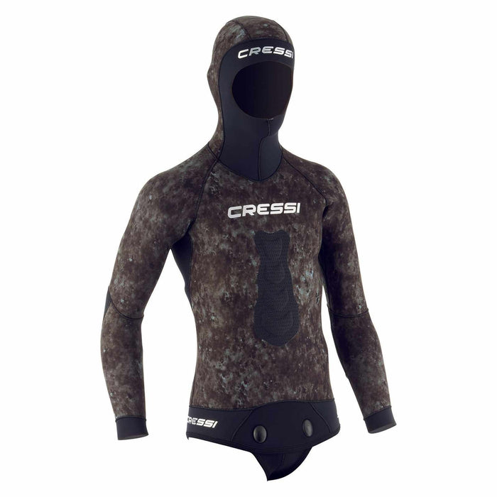 Fishing Wetsuit Top Tracina Ultraspan Man 5mm Camo XXL-6 Cressi LE465006