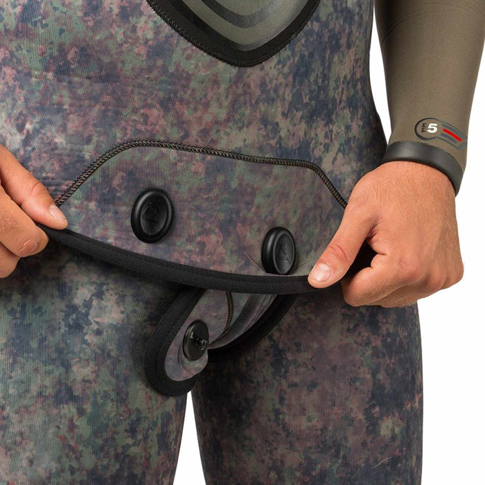Top de traje de neopreno para pesca Seppia Ultraspan Hombre 5mm Camo XXL-6 Cressi LE468206