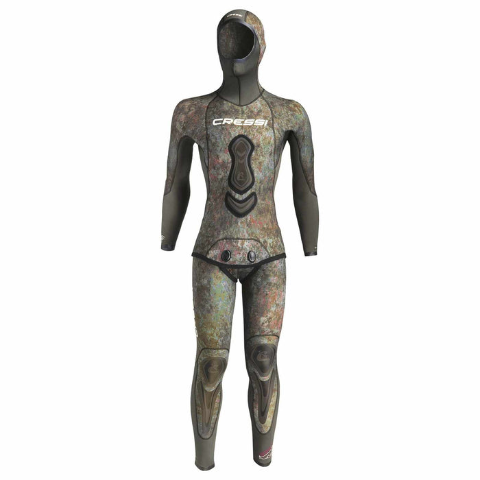 Fishing Wetsuit Bottom Seppia Ultraspan Man 5mm Camo L-4 Cressi LE468304