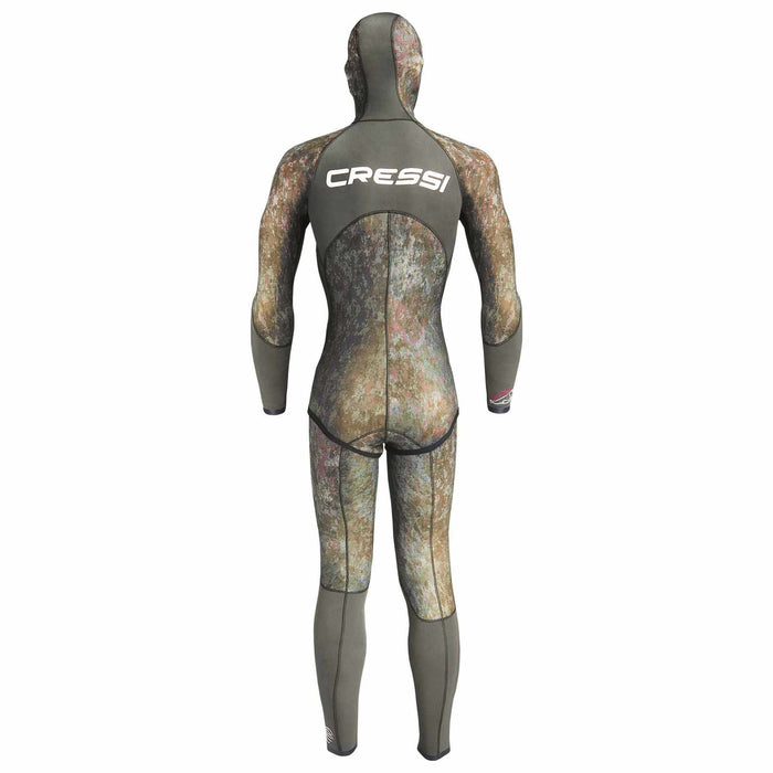 Fishing Wetsuit Top Seppia Ultraspan Man 7mm Camo S-2 Cressi LE468402