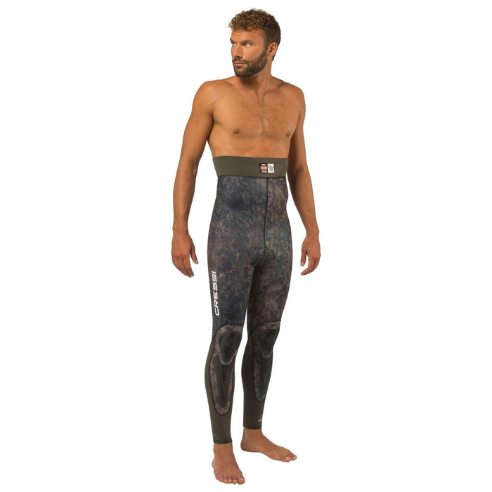 Fishing Wetsuit Bottom Seppia Ultraspan Man 7mm Camo S-2 Cressi LE468502