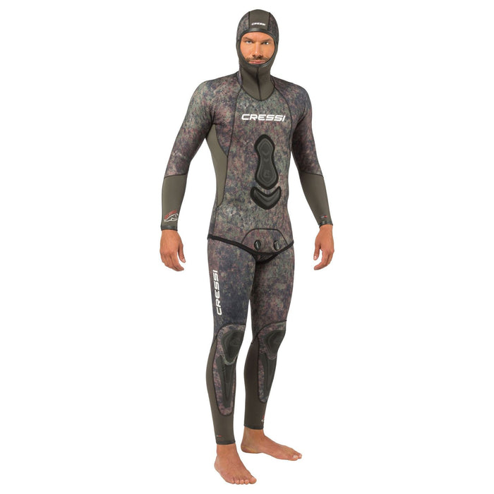Fishing Wetsuit Bottom Seppia Ultraspan Man 7mm Camo S-2 Cressi LE468502
