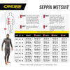Fishing Wetsuit Bottom Seppia Ultraspan Man 7mm Camo S-2 Cressi LE468502