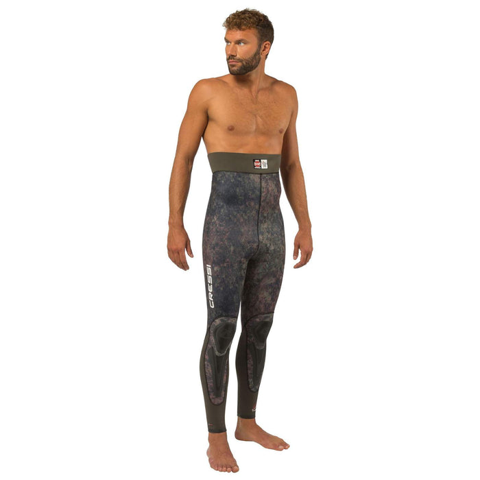 Fishing Wetsuit Bottom Seppia Ultraspan Man 7mm Camo L-4 Cressi LE468504
