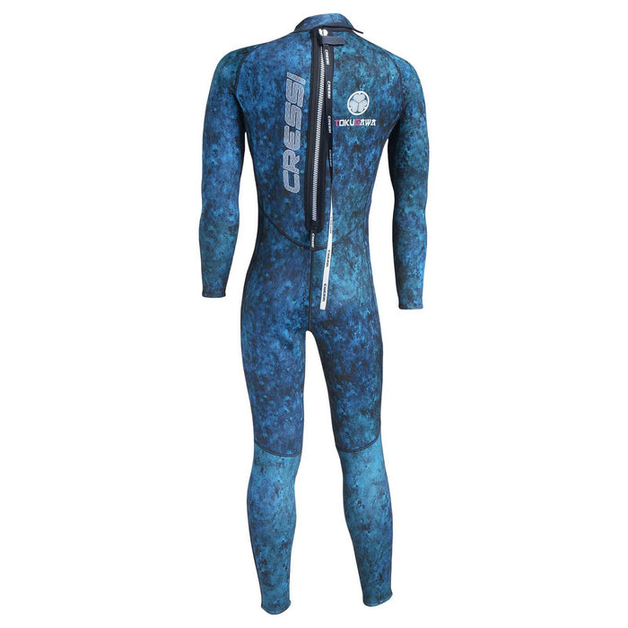 Full Wetsuit Tokugawa Man 3mm Blue-Camo M-3 Cressi LU490003