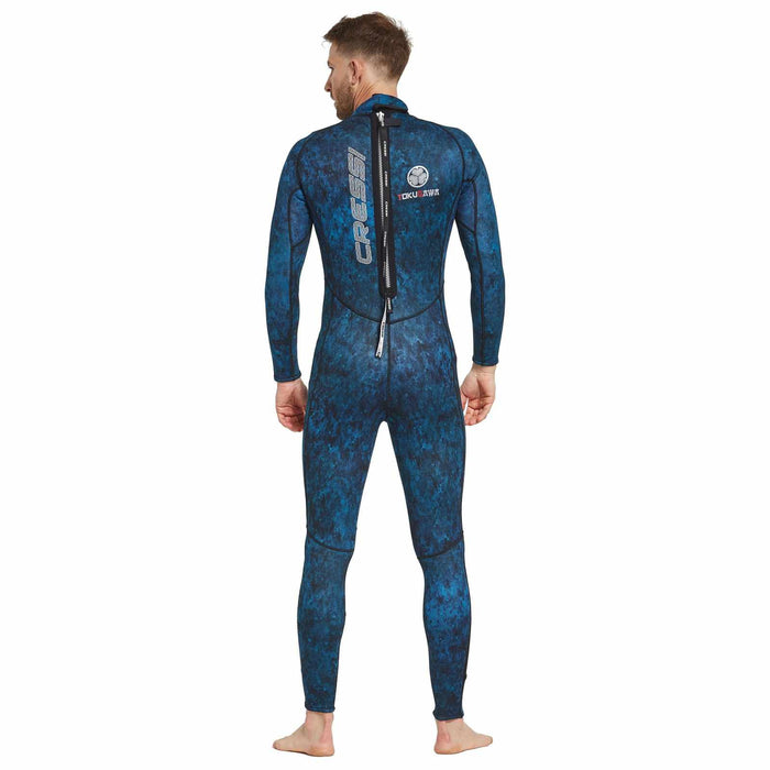 Full Wetsuit Tokugawa Man 3mm Blue-Camo XXL-6 Cressi LU490006