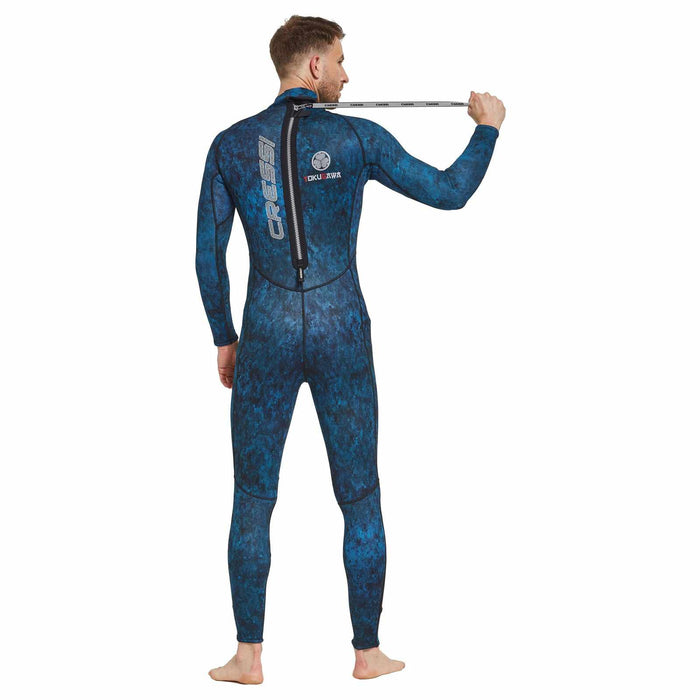 Full Wetsuit Tokugawa Man 3mm Blue-Camo XXL-6 Cressi LU490006