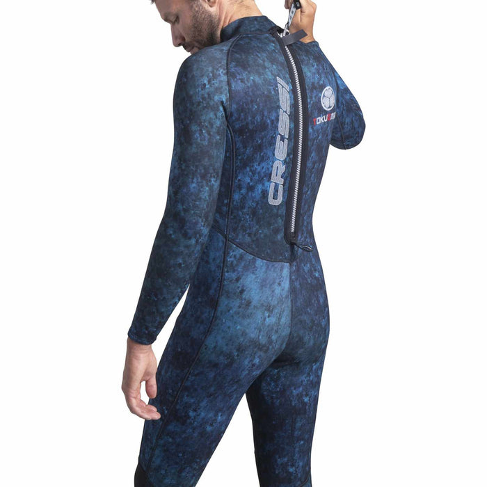 Full Wetsuit Tokugawa Man 3mm Blue-Camo XXL-6 Cressi LU490006