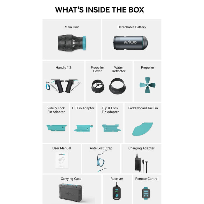 Scooter Submarino U1 Negro-Azul Asiwo SS089
