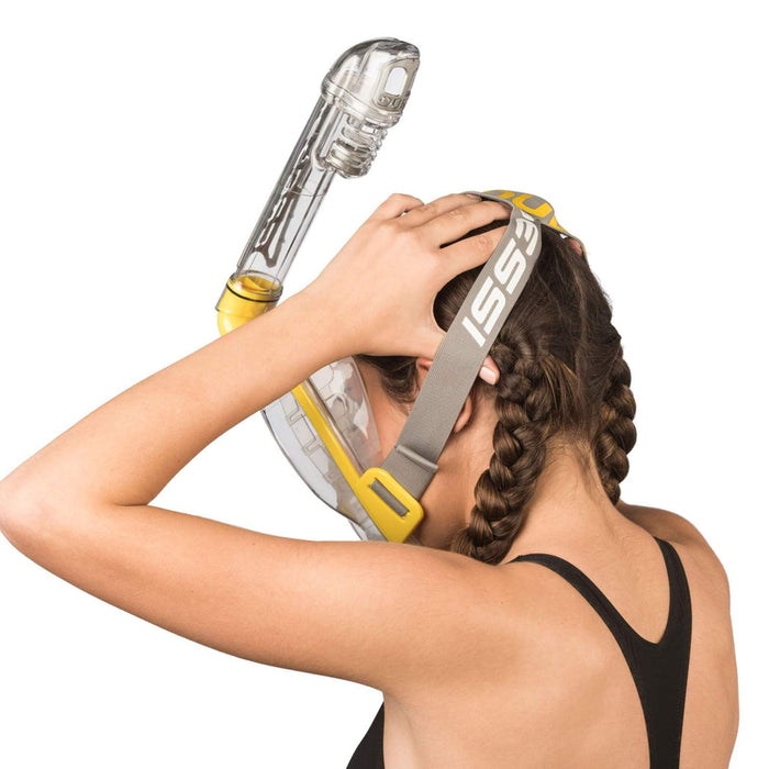 Snorkeling Full Face Mask Duke Transparent-Yellow S-M Cressi XDT000010
