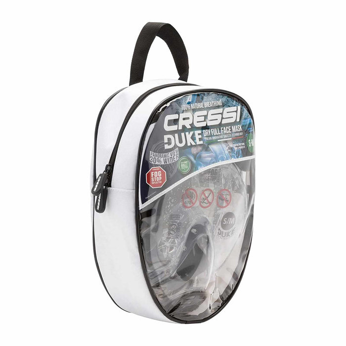 Snorkeling Full Face Mask Duke Transparent-Black S-M Cressi XDT000050