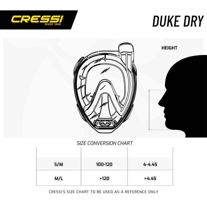 Masque snorkeling intégral Duke Dark Cressi