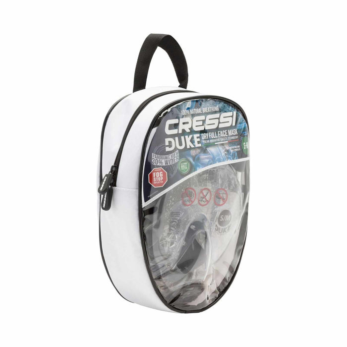 Snorkeling Full Face Mask Duke Transparent-Silver M-L Cressi XDT010000