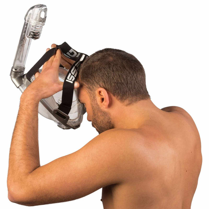 Snorkeling Full Face Mask Duke Transparent-Silver M-L Cressi XDT010000