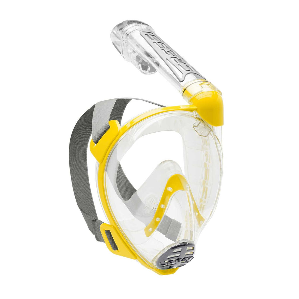 Snorkeling Full Face Mask Duke Transparent-Yellow M-L Cressi XDT010010