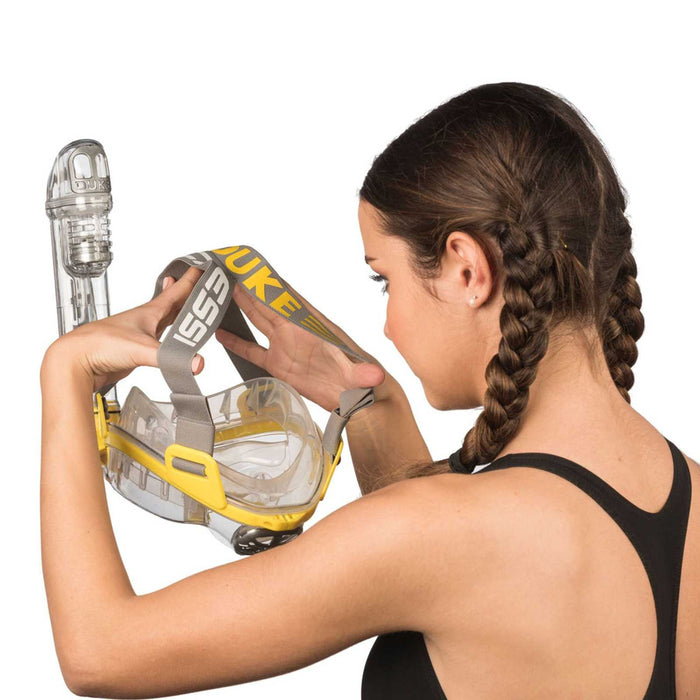 Snorkeling Full Face Mask Duke Transparent-Yellow M-L Cressi XDT010010