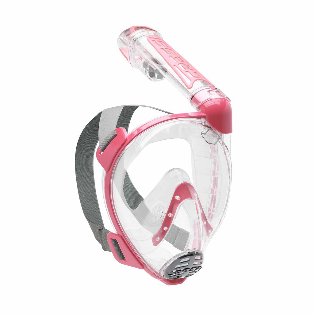 Snorkeling Full Face Mask Duke Transparent-Pink M-L Cressi XDT010040