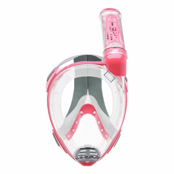 Snorkeling Full Face Mask Duke Transparent-Pink M-L Cressi XDT010040
