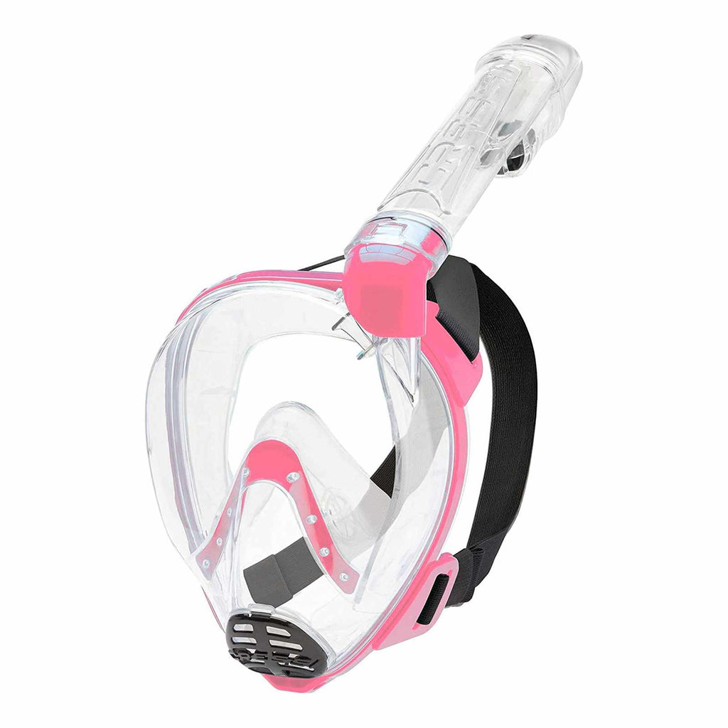 Snorkeling Full Face Mask Baron Transparent-Pink S-M Cressi XDT020040