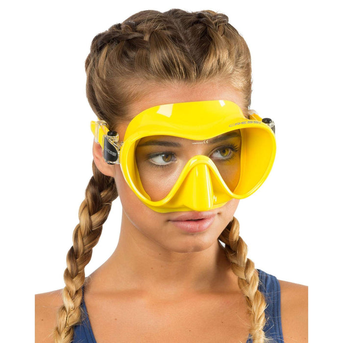 Máscara de snorkel de silicona F1 Amarillo Cressi ZDN281010