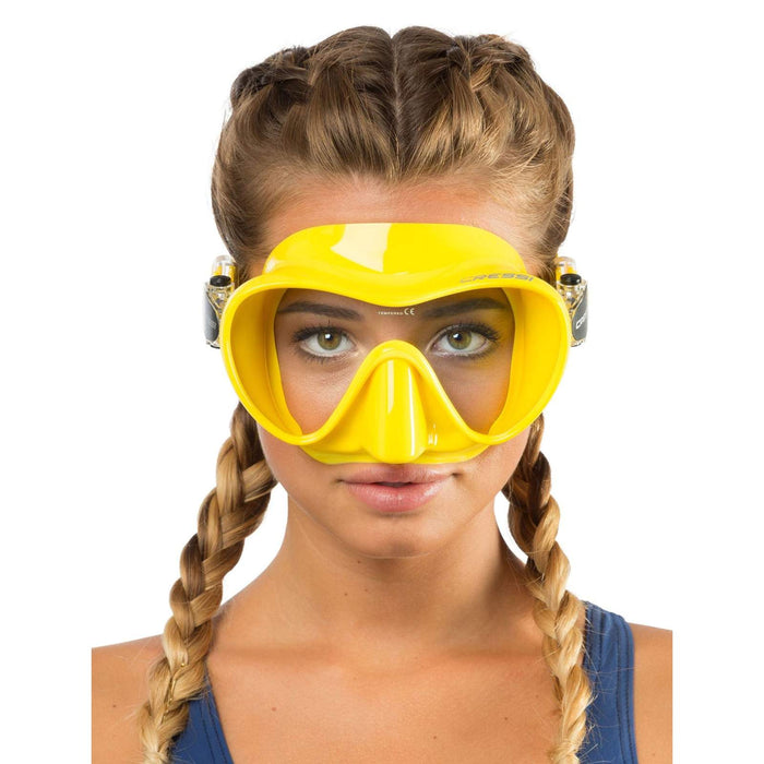 Máscara de snorkel de silicona F1 Amarillo Cressi ZDN281010