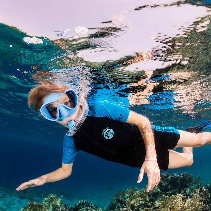Snorkeling Silicone Mask F1 Small Blue Cressi ZDN311020