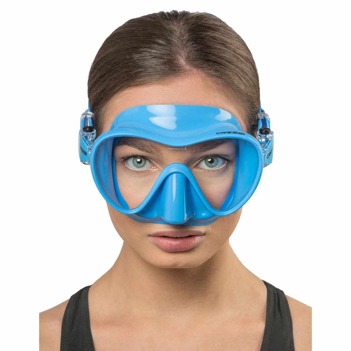 Snorkeling Silicone Mask F1 Small Blue Cressi ZDN311020