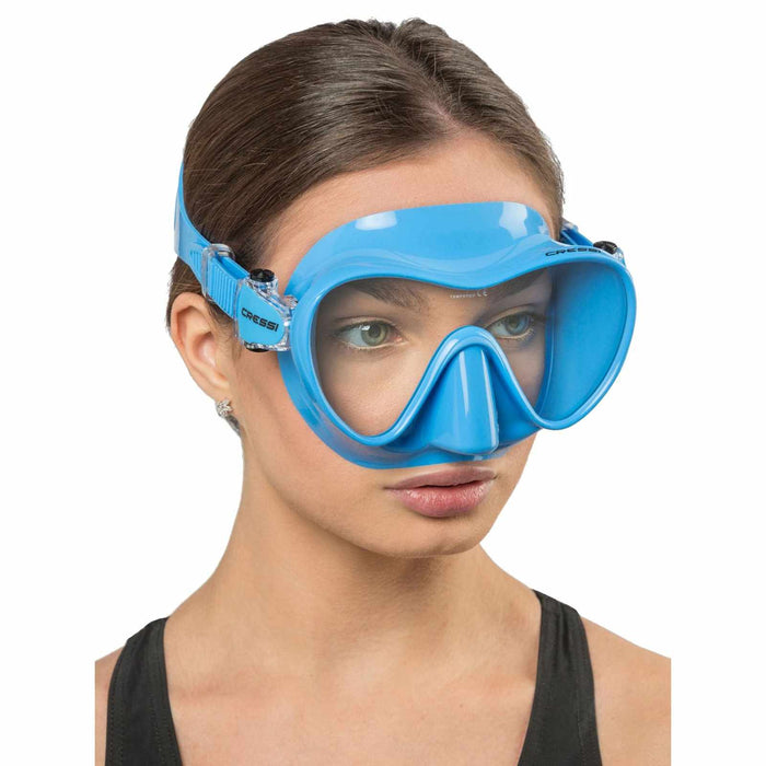 Snorkeling Silicone Mask F1 Small Blue Cressi ZDN311020