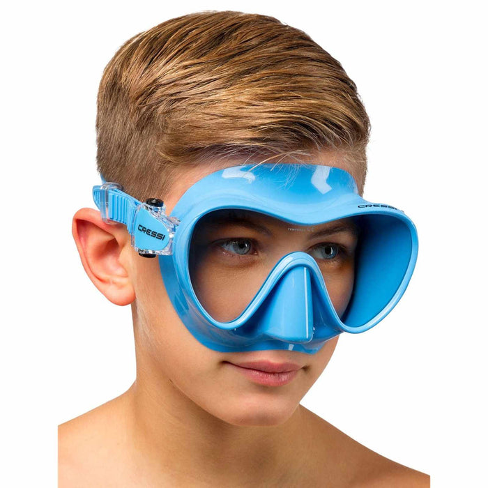 Snorkeling Silicone Mask F1 Small Blue Cressi ZDN311020