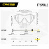 Snorkeling Silicone Mask F1 Small Blue Cressi ZDN311020